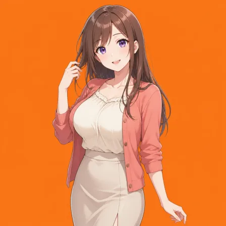 orange background