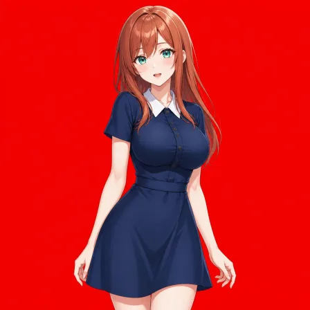 red background
