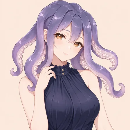 tentacle hair