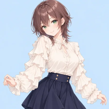 frilled sleeves