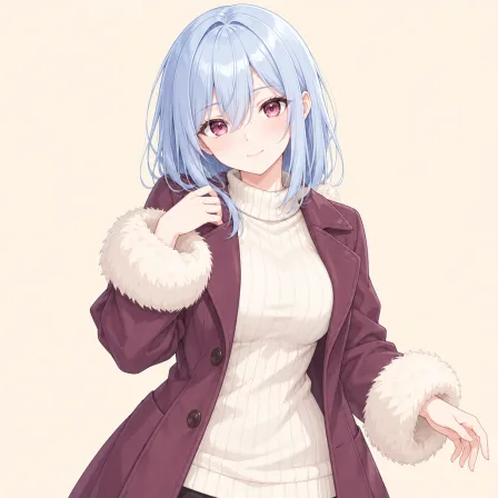 fur-trimmed sleeves