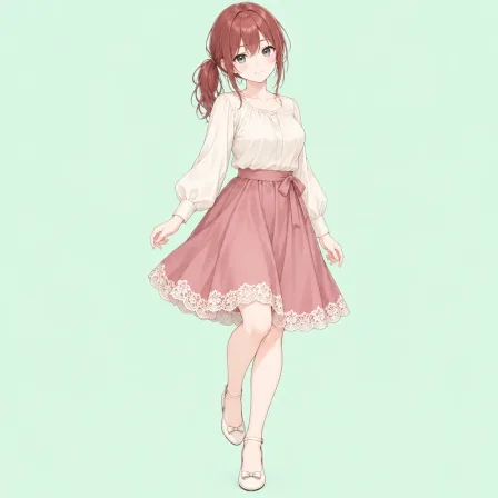 lace-trimmed skirt