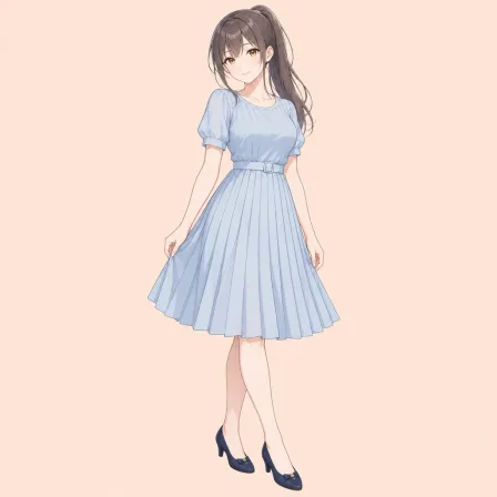 pleated dress