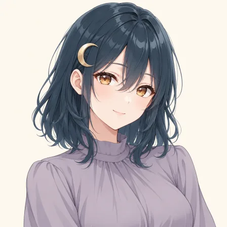 crescent hair ornament