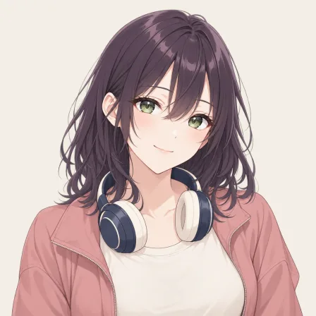 headphones around neck