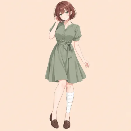 bandaged leg