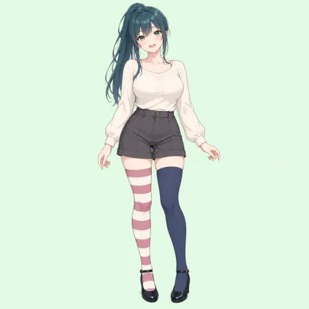 mismatched legwear