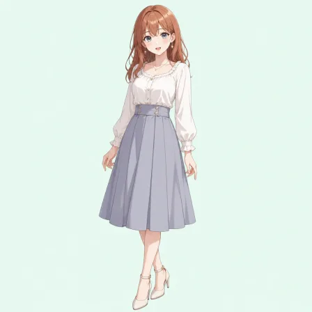 high-waist skirt