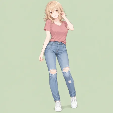 torn jeans