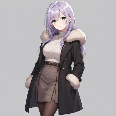 fur-trimmed coat