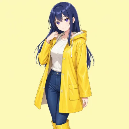 yellow raincoat