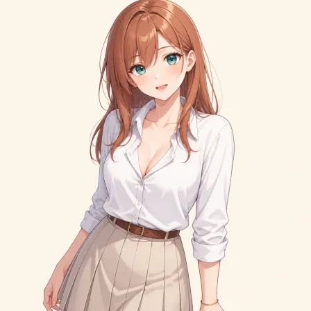 partially unbuttoned