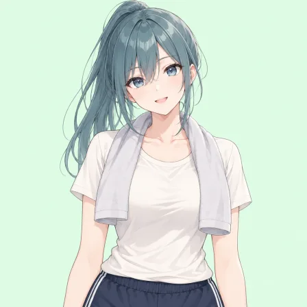 towel around neck