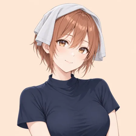 towel on head