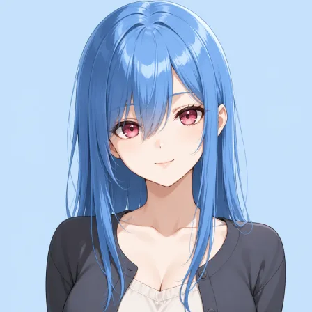 blue hair