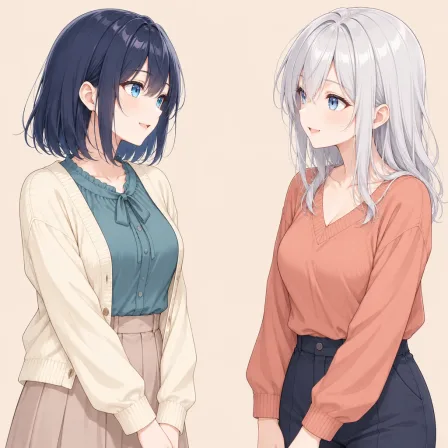 facing another