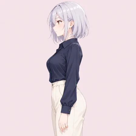 facing to the side