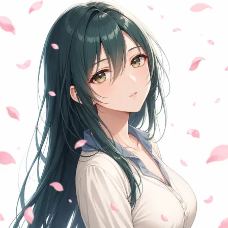 falling petals
