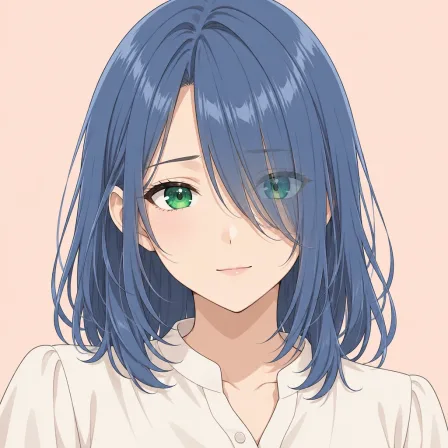 eyes visible through hair