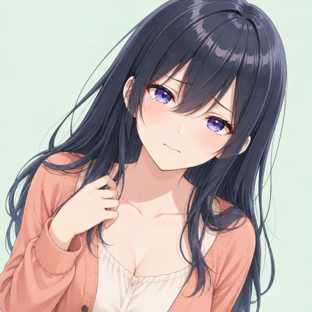 biting own lip