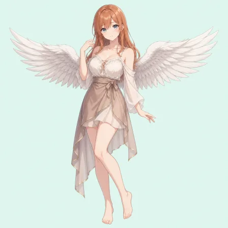 feathered wings