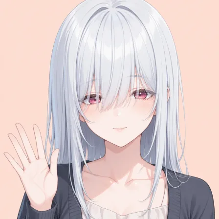 hair over both eyes