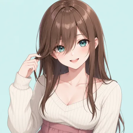 hair over eyes