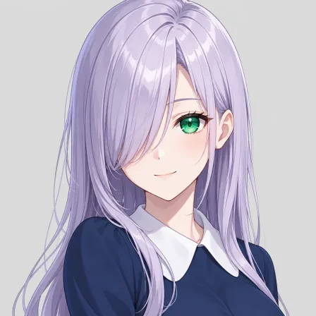 hair over one eye