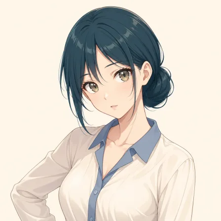 hair pulled back