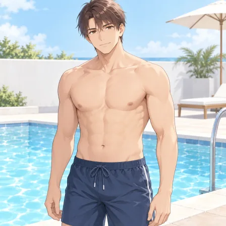 bare pectorals