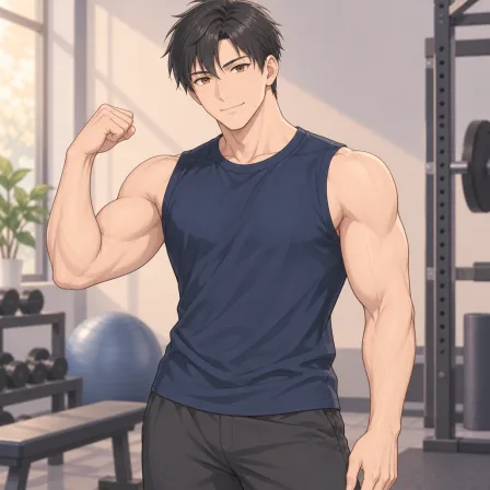 muscular arms