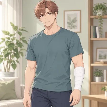 bandaged arm