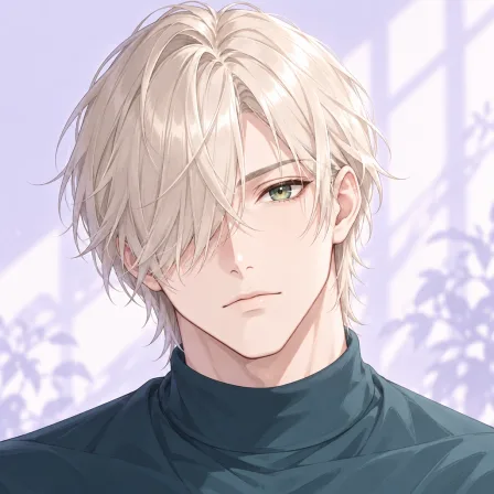 hair over one eye