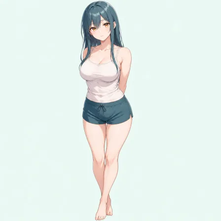 arms behind back