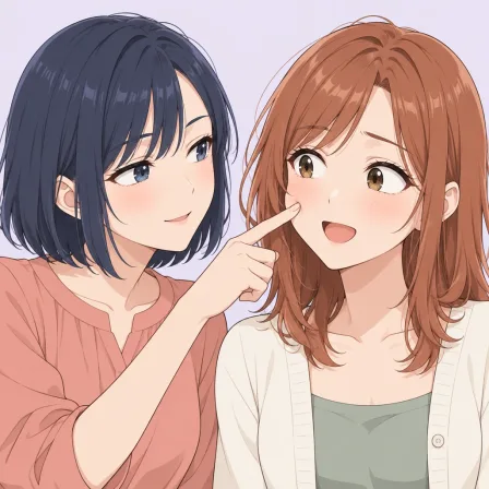cheek poking