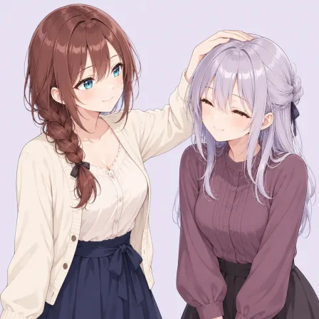 hand on another's head