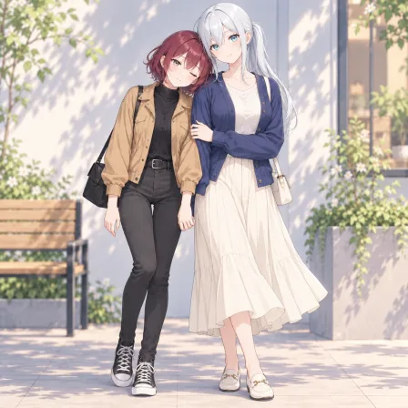 leaning on person