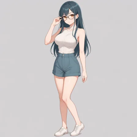 hand on eyewear