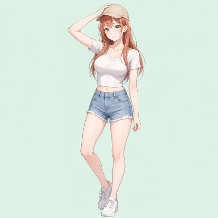 hand on headwear