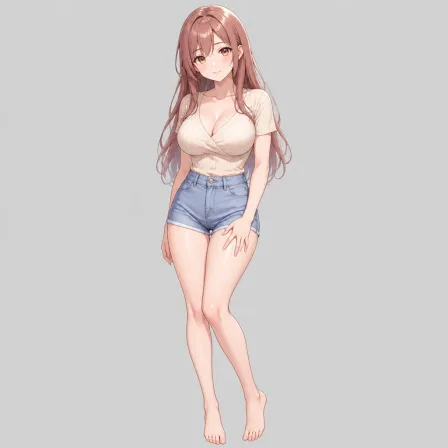 hand on own thigh