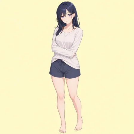 hands in opposite sleeves