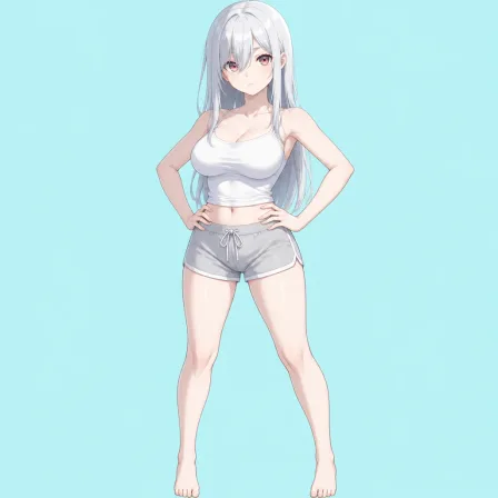 hands on own hips
