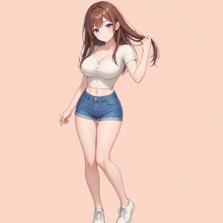 holding own hair