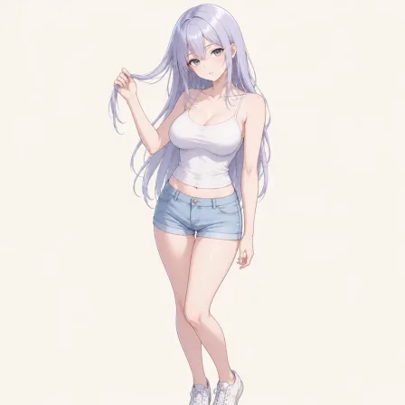 playing with own hair