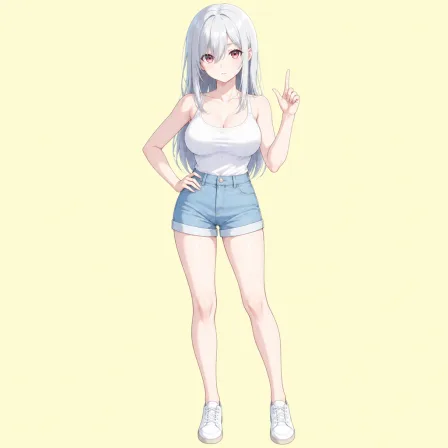 index finger raised