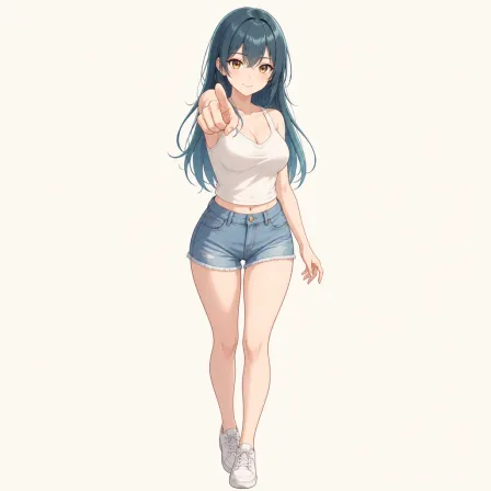 pointing at viewer