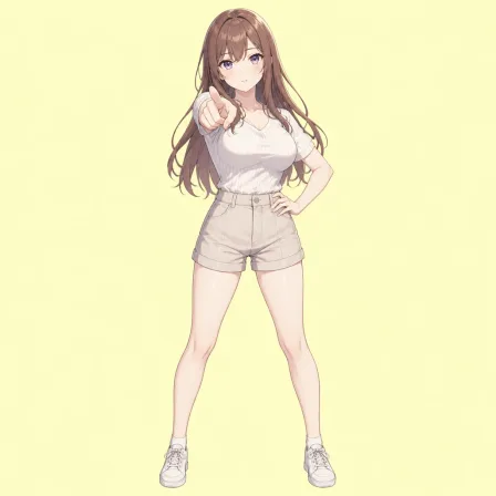 pointing forward
