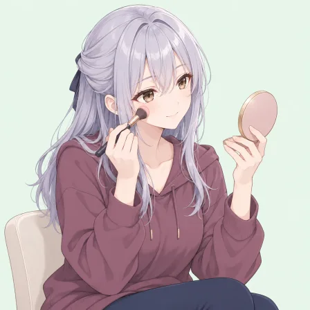 applying makeup