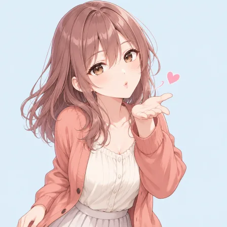 blowing kiss