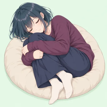 curled up